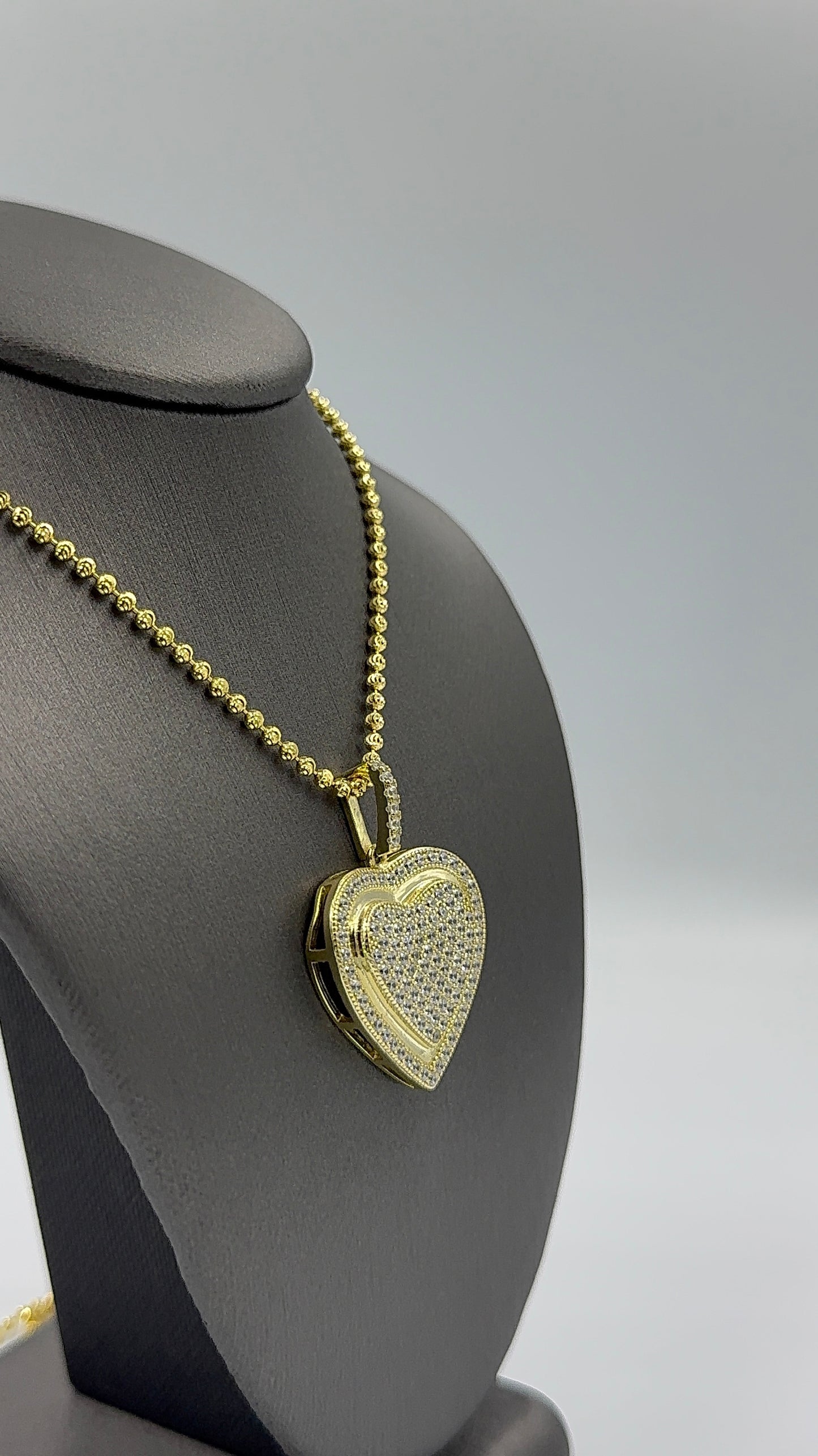 925 SILVER SET DOUBLE HEART