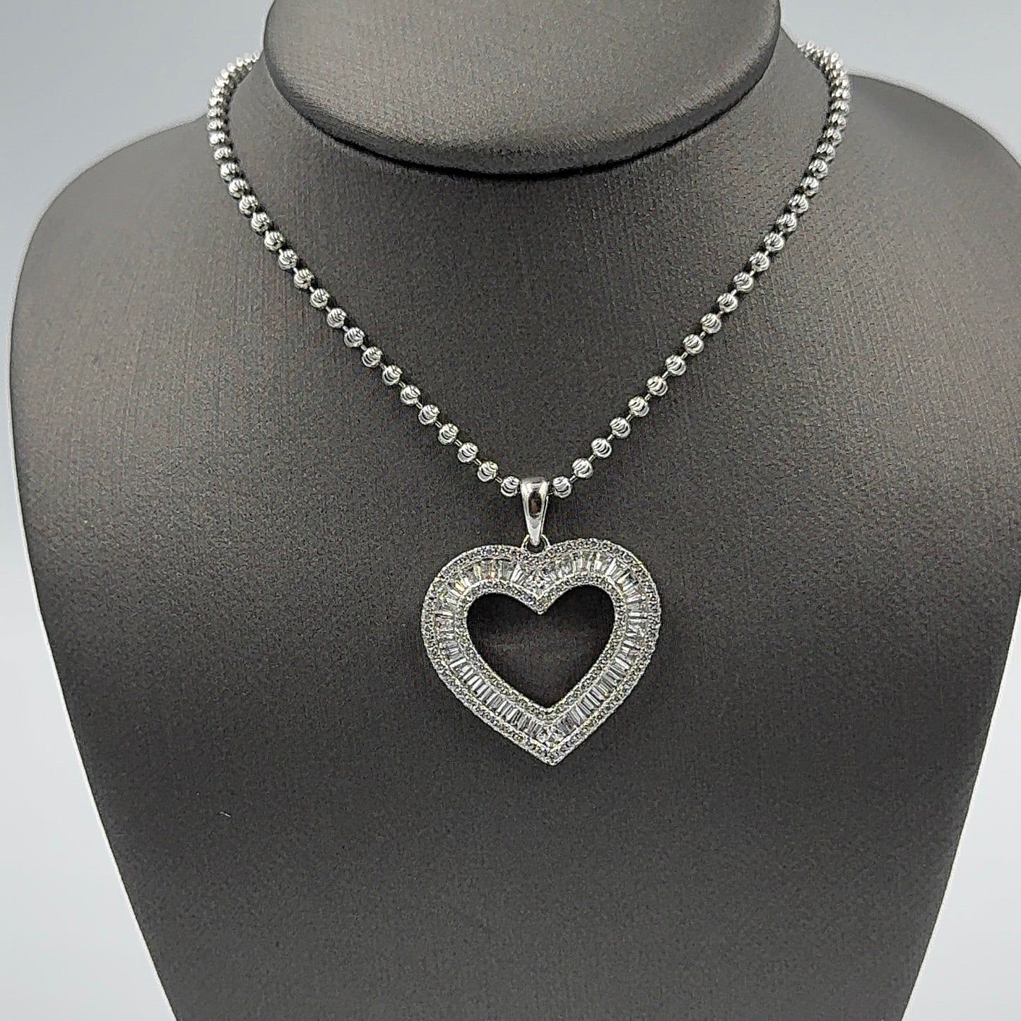 925 SILVER SET OPENWORK HEART