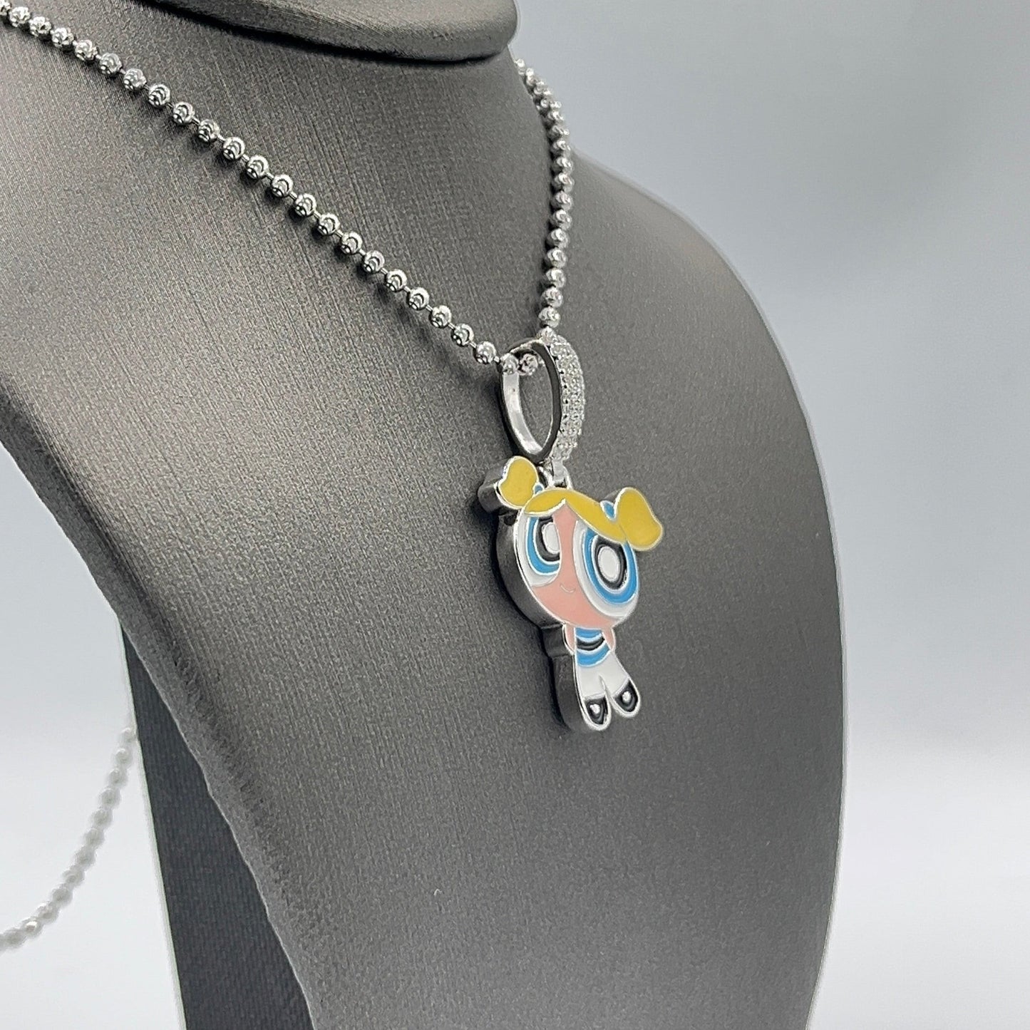 925 Silver power puff girl