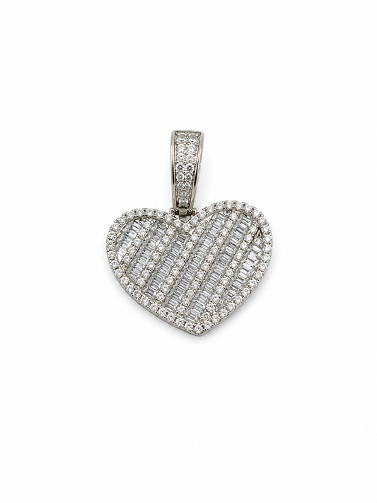HEART BAGUETTE 925 SILVER