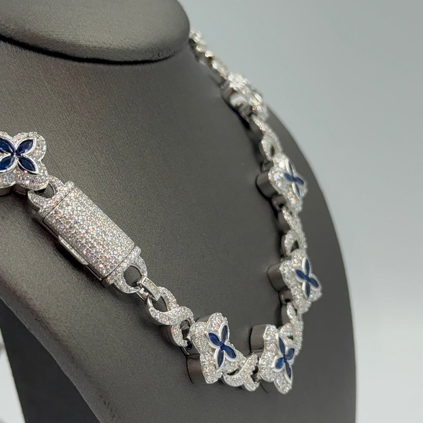 925 Silver Flower moissanite