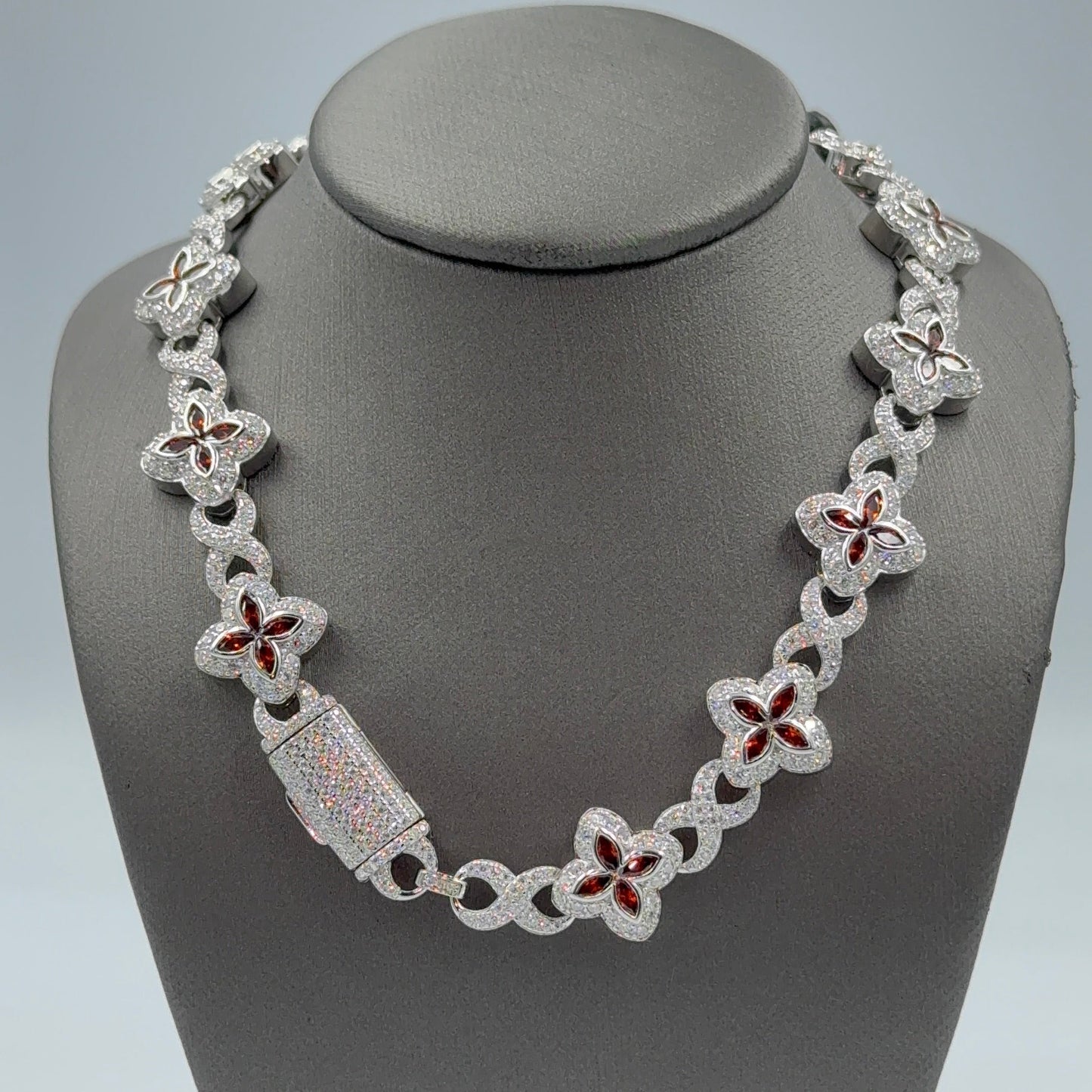 925 Silver Flower moissanite