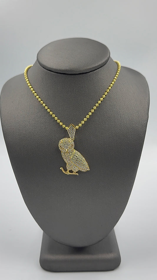 925 SILVER SET OWL