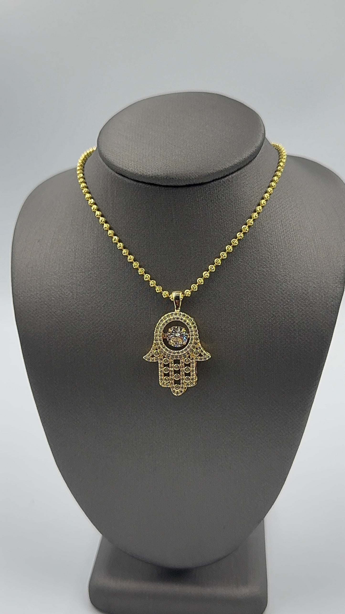 925 SILVER SET HAMSA WITH GEMSTONE