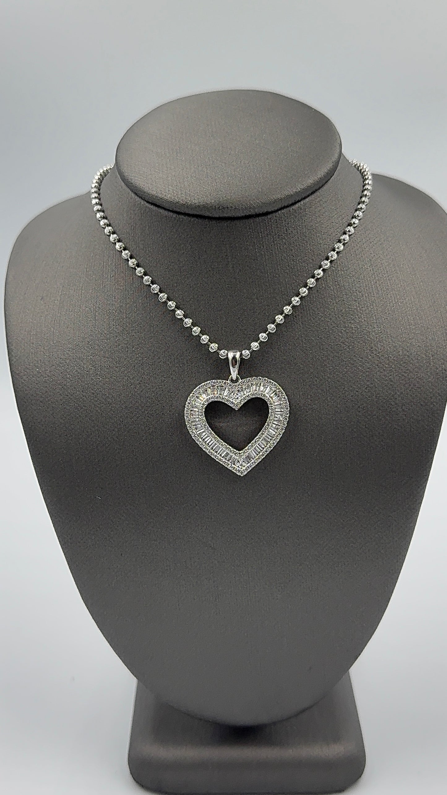 925 SILVER SET OPENWORK HEART